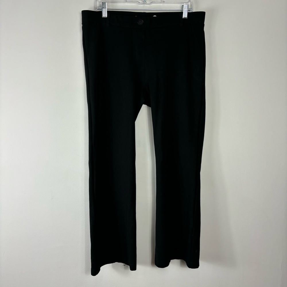 BetaBrand Black Straight Leg Pull On Trousers Womens XL P High Rise Comfort